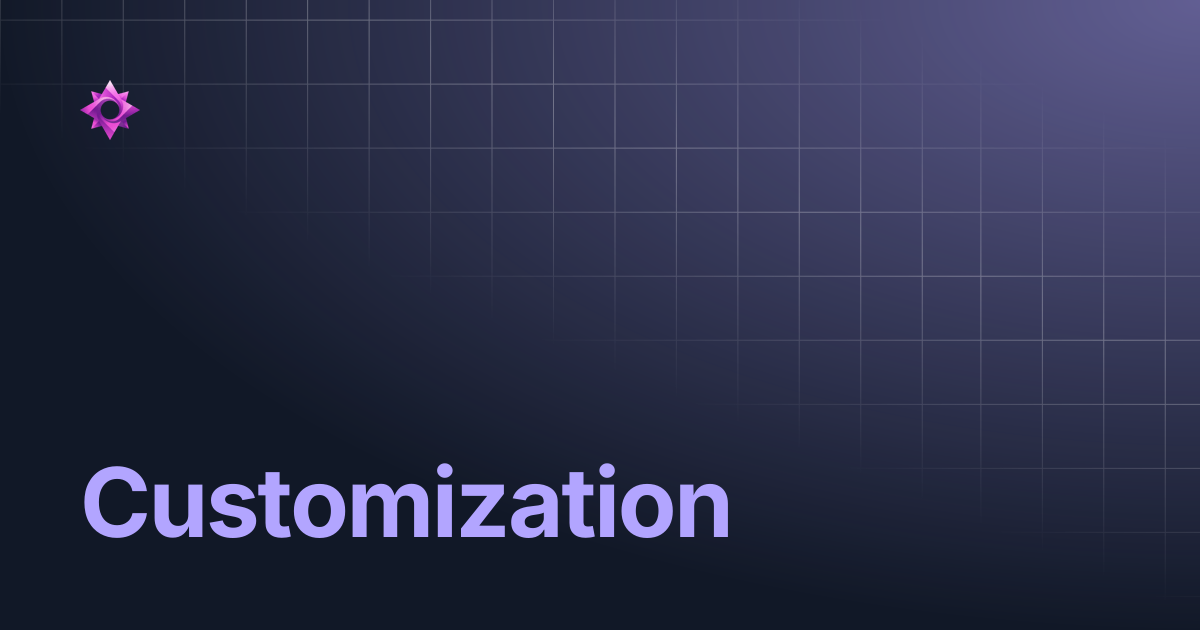 Customization | Nova Plus